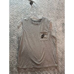 Nike Men's Gray Sleeveless Pocket T-Shirt Athletic Casual Size M